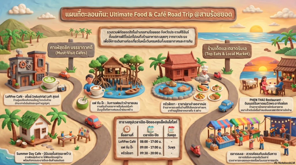 The Best Amazing Food & Café Road Trip in สามร้อยยอด! trip