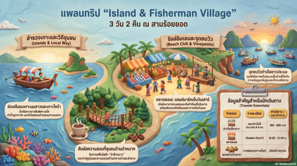 The Best Amazing Island & Fisherman Village Trip in สามร้อยยอด! village